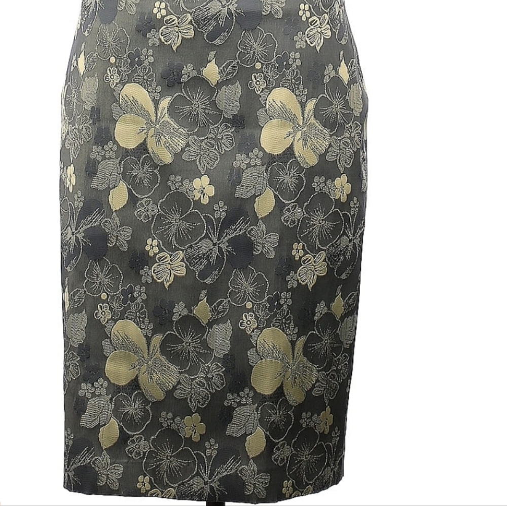 Jenne Maag Floral Knee Length Pencil Skirt Sz‎ 8 Made in USA